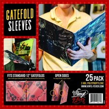 Gatefold Outer LP Sleeves for 12 Inch Vinyl Record Storage | 3 25 Pack, Clear  picture