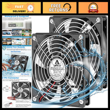120mm Waterproof Cooling Fans 24V DC IP67 Dual Ball 2-Pack | Brushless PC Case E picture