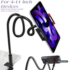 Flexible Gooseneck Tablet Holder - Long Arm Clamp for Desk, Bed & Versatile Use picture