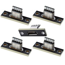 5pcs/set DIY OEM Micro-USB 5Pin Female Type-B Socket Connector Panel Mount Type picture