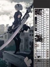 NieR:Automata Keycap PBT Translucent 108 Keys Set Cherry MX For Keyboards Gifts picture