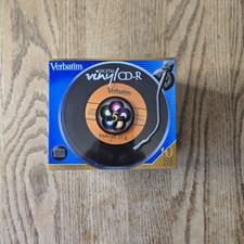 Verbatim Digital Vinyl CD-R 10 Pack 700MB 80 Min Retro Record Blank Discs 94443 picture