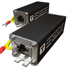 Tupavco TP302 Ethernet Surge Protector PoE++ Gigabit RJ45 Lightning Suppressor ( picture