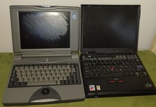 Lot of 2 UNTESTED Vintage Laptops 90's 2000's IBM Thinkpad X32 Samsung SENS 800 picture