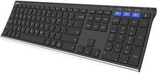 HB192 Universal Bluetooth Keyboard Multi-Device Stainless Steel Full Size Wir... picture