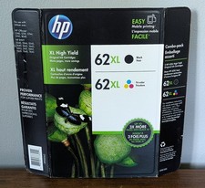 NEW & SEALED Genuine HP 62XL Combo 2 Pack - Black & Color Toner Ink Cartridges picture