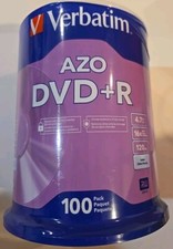 100 PACK Verbatim Life Series DVD+R 4.7GB 16x Recordable Blank Disc Spindle picture