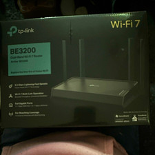 TP-LINK Archer BE3200 Wi-Fi 7 Dual-Band Router 3200 Mbps 4-Port VPN Black picture