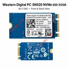 WD PC SN520 NVMe SDAPMUW-512G-1101 512GB SSD M.2 2242 PCIe For T480 T470 Laptop picture