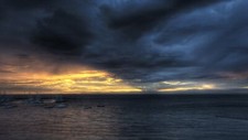 Landscape nature r overcast sea sky clouds Custom Gaming Mat Desk picture