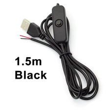 1.5M USB Connector Cable Extension 2 Pin Power Supply Wire On/Off Switch picture