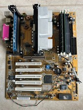 Gigabyte GA-6BXD Rev 1.6 Motherboard Dual Slot 1 w/ 1x Pentium 3 600MHz TESTED picture