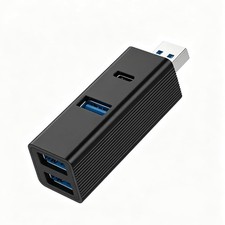USB Hub Splitter 4-in-1,Mini Aluminum USB 3.0 Extender Hub,Plug and Play picture