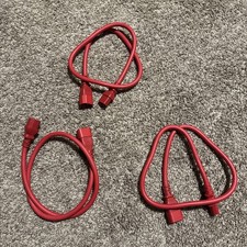 3x RED 3ft C13-c14 MSL07- MSL106 Three Prong Power Cord PDU Extension Cable picture