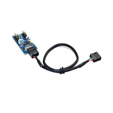 PC Cases Internal 9 Pin USB2.0 To Dual 9 Pin Pcb Double Chipset Enhanced Cable f picture