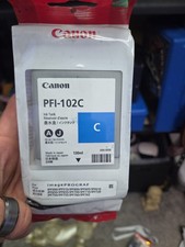 Canon PFI-102C Cyan Ink Tank 130mL Image Prograf Cartridge exp 04/2027 picture