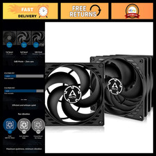 140mm PWM Case Fans (5 Pack) - Quiet, Pressure-Optimized PC Cooling, 200-1700 RP picture