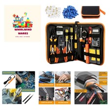LEATBUY Network Crimp Tool Kit for RJ45/RJ11/RJ12 /Cat5e/8P, Professional Cr... picture