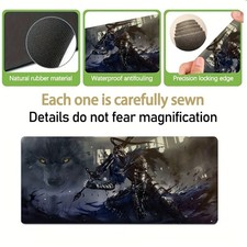 1pc Gaming Mouse Pad - Features a Non-Slip Rubber Base, Stylish Dark Soldier D picture