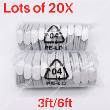 20X Bulk 3/6FT USB Charger Cable For iPhone 11 XR 8 7 6 5 Charging Data Cord Lot picture