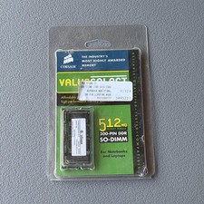 RARE Corsair ValueSelect 512MB SODIMM DDR-333 Sticks PC2700 (Brand New) picture