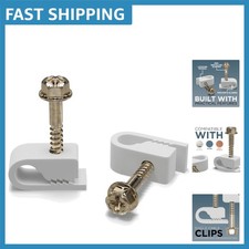 Heavy-Duty 50 Pack Cable Clamps with Pre-Installed Screws for Indoor/Outdoor Use picture