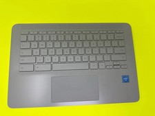 HP Chromebook14A-NE0013DX OEM Palmrest with Keyboard + Touchpad Silver Used picture