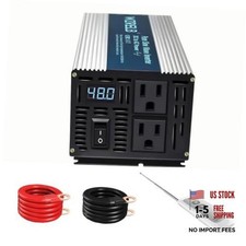 W Pure Sine Wave InverterV DC to 110V 120V AC Power Converter with LED 1200 36 picture
