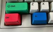 NEW UNICOMP IBM Model M Color Keycap Set CTRL SHIFT ALT Red Green Blue 6 Keys picture