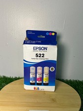 Epson 522 Ecotank Combo Pack C/M/Y Ink 3 Bottles Genuine  Exp 02/2029 New Sealed picture