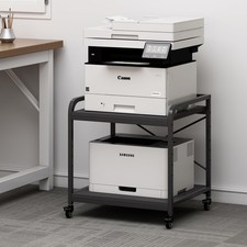 Fannova 2 Tier Under Desk Printer Stand with Storage, 20 Inches Deep Large Pr... picture