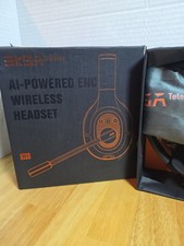 EKSA Telecom H1 AI-Powered ENC Wireless Bluetooth Headset Boom Mic Black RD4 picture
