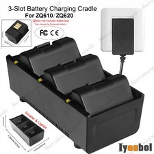 3-Slot Thickened Battery Charging Cradle + Adapter Supply for Zebra ZQ610 ZQ620 picture