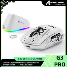 ATTACK SHARK G3PRO Wireless Tri-Mode Optical Mouse with Charge Dock 25000 DPI picture