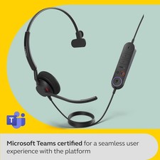 Jabra Engage 40 Wired Mono Headset with Inline Call Control USB-A Cable, NEW picture