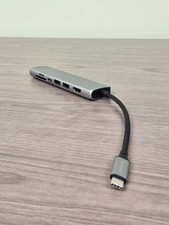 Satechi ST-SCMA2S USB-C Slim Multiport Adapter V2 4K HDMI SD MicroSD USB Silver picture