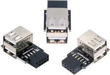 3Pcs/Set Motherboard 9Pin/10Pin Front Panel Header Female to Dual USB 2.0 Female picture