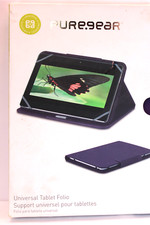 NIB Puregear Universal Tablet Folio 10” Purple Protects Props Supports picture
