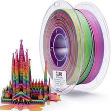 ZIRO 3D Printer Filament PLA, Fast Color Change Matte, 1KG Rainbow Blaze picture