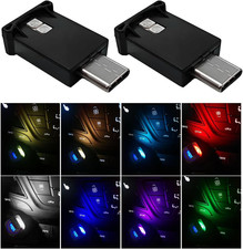 2PCS USB Type C LED Ambient Light, 8 Colors RGB LED Car Atmosphere Lamp with Adj picture