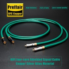 Pair OFC Hifi RCA Audio Interconnect Cable With Gold Plated RCA Plug picture