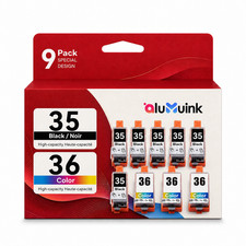 9-Pack PGI-35 CLI-36 Ink Replacement for PIXMA TR150 TR160 IP110 IP100 TR152 picture