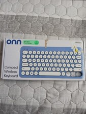 Compact Wireless Keyboard 78 ROUND Keys , Med. Blue Or Lavender New Sealed  picture