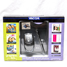 ⭐ Wacom CTE430GR Graphire 4x5 Tablet Digitizer w/ Mouse Stylus IOB - Tested ⭐ picture