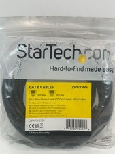 StarTechC6PATCH25BK Cat 6 UTP Patch Cable 25ft Black Molded ETL picture