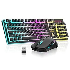 RedThunder K10 Wireless Gaming Keyboard and Mouse Combo, RGB Backlit Rechargeabl picture