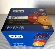 Ativa CD-R Recordable Discs 20-Pack 700MB 80 Min 40x Spindle 638-426 Sealed picture