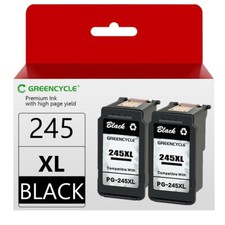 GREENCYCLE 2PK PG-245 XL Black Ink for Canon MG2924 MG3022 TS3322 IP2850 MX490 picture