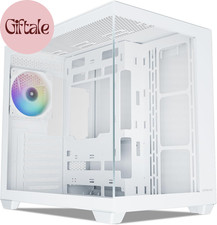 AL900 ATX PC Case with 270° Full View Tempered Glass, Pre-Installed ARGB & PWM F picture