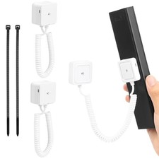 2-Pack Magnetic Remote Control Holders with Spring Ropes - Safely White, 2 Pack picture